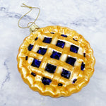 Blueberry Lattice Pie Ornament