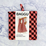 Pink Brown Check Baggu Reusable Bag