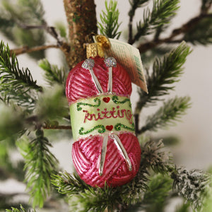 Knitting Yarn Ornament