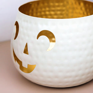 Charming Metal Pumpkin Basket