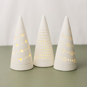 Glowing White Ceramic Trees