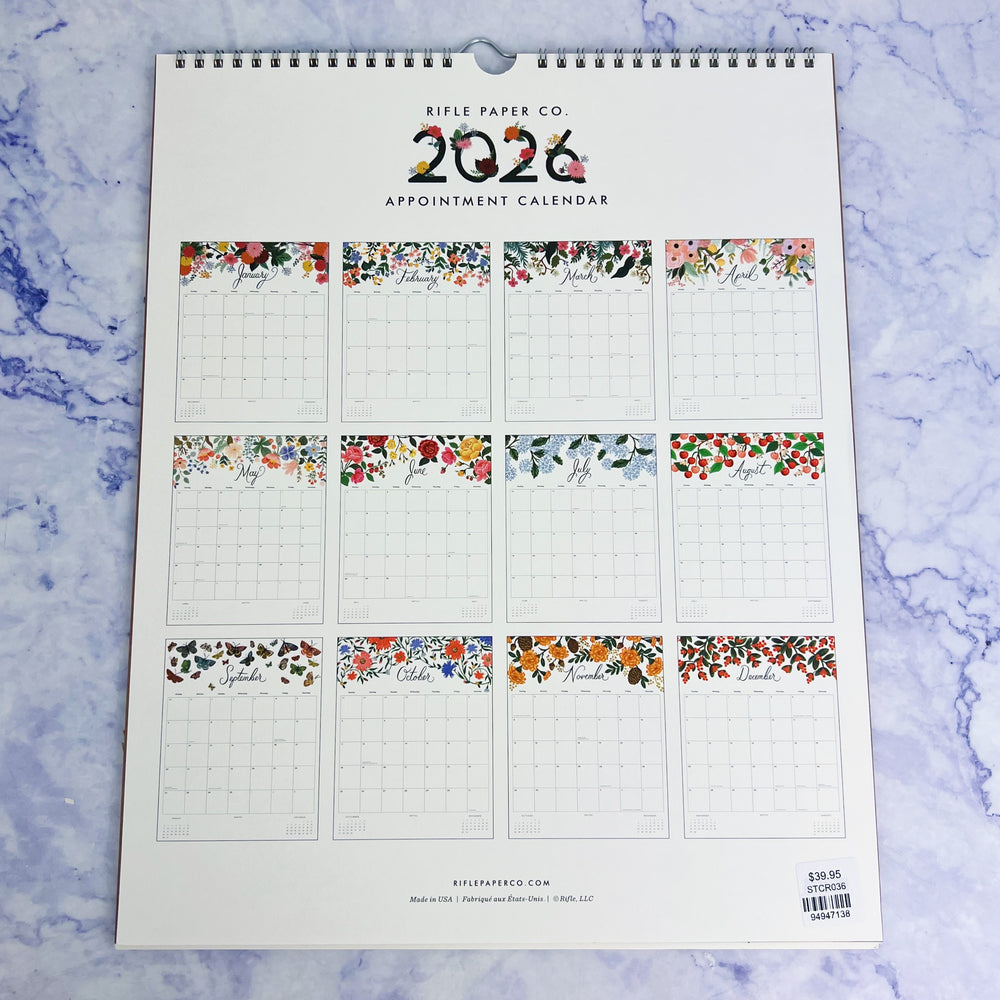 2026 Dahlia Appointment Wall Calendar