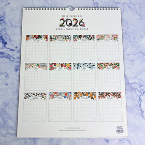 2026 Dahlia Appointment Wall Calendar