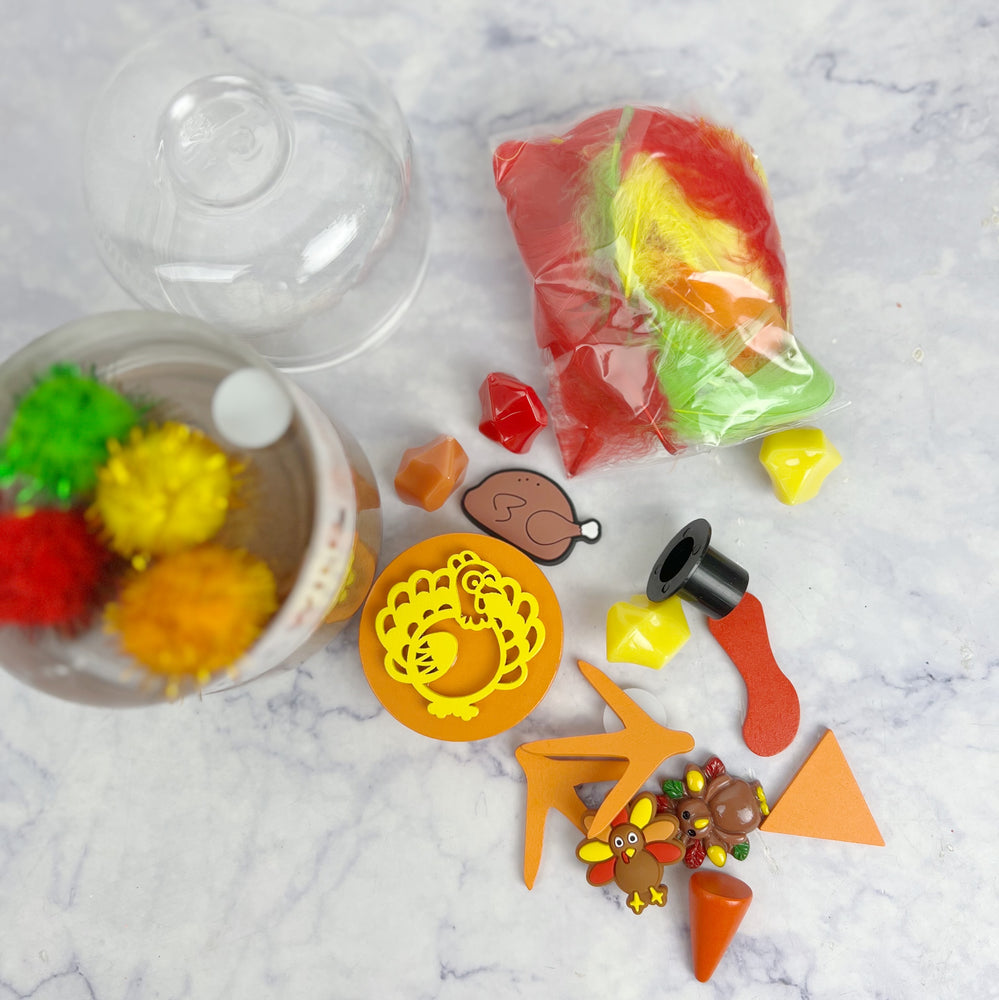 Make A Turkey Grab & Go Dough Sensory Jar