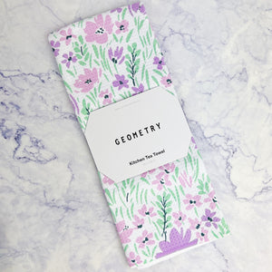 Spring Fleur Blooms Recycled Tea Towel