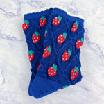 Retro Blue Strawberry Socks