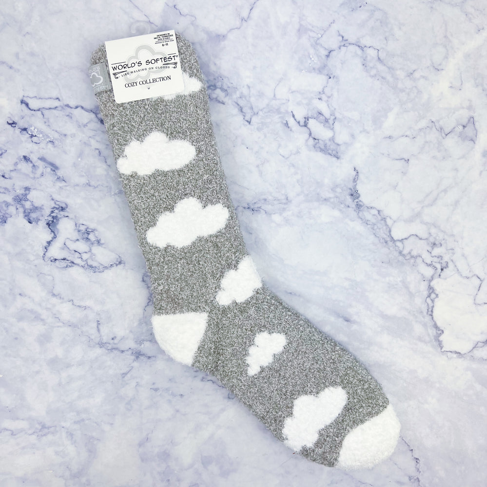 Grey Fun Fuzzy Socks