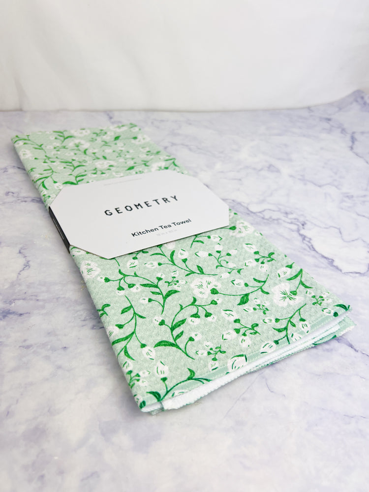 Plumbago Bloom Recycled Tea Towel