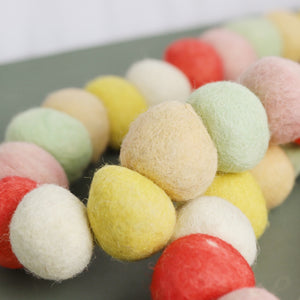 Multi-Color Wool Felt Ball Garland
