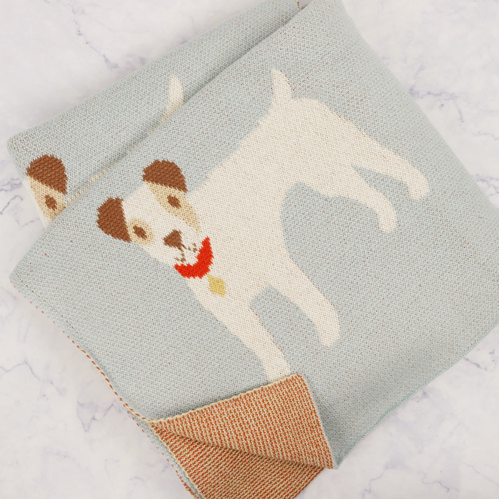 Cotton Baby Blanket with Dogs