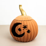 Jack-O-Lantern with Stem Lid