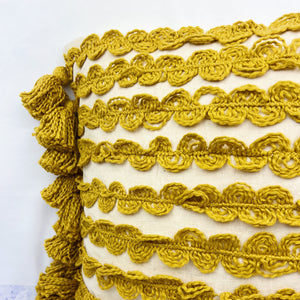 Chunky Golden Fringe Pillow