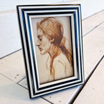 Black and White Striped 4x6 Frame