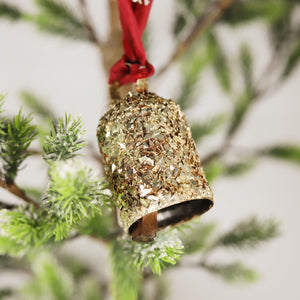 Glittering Gold Bell Ornament