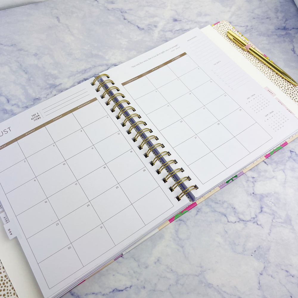 Floral Checks Hardcover 2026 Planner