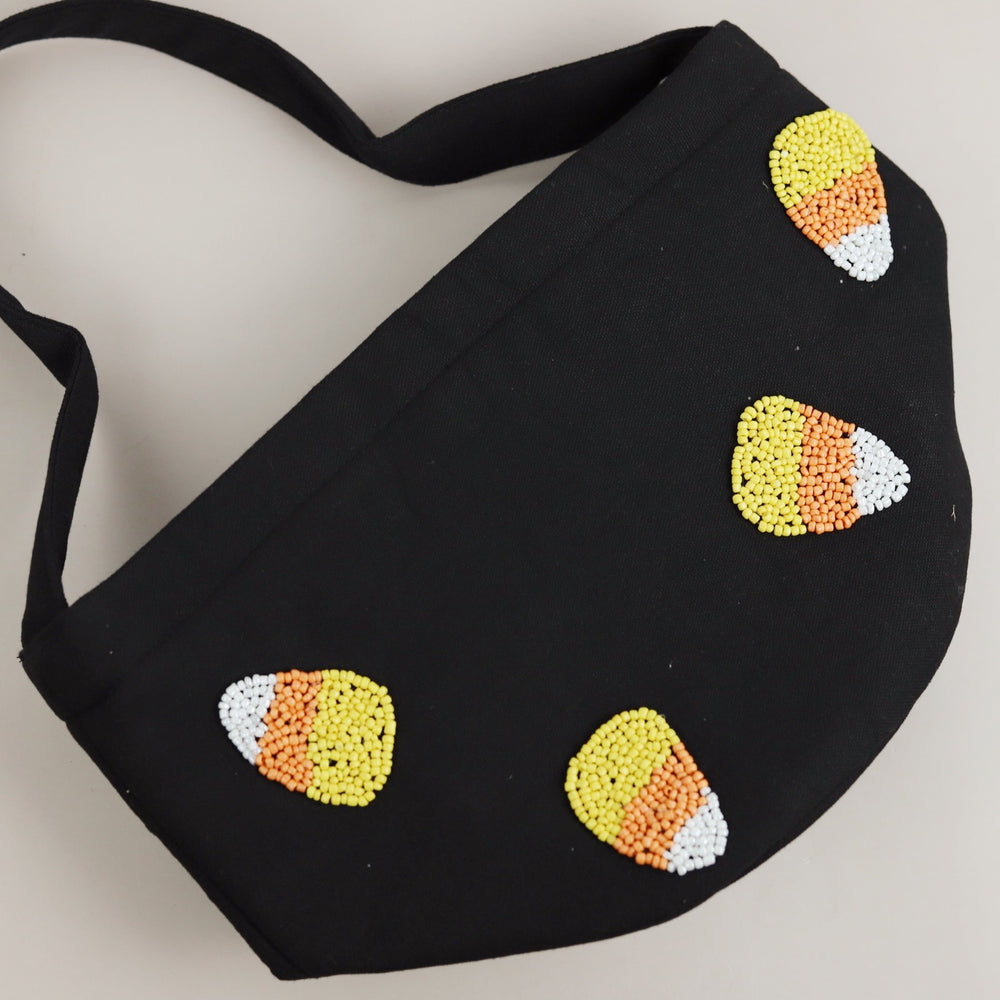 Beaded Halloween Bucket - Candy Corn