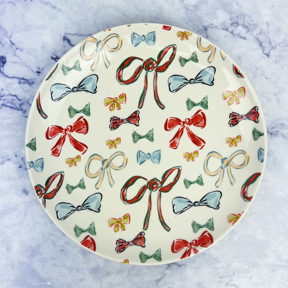 Whimsical Christmas Village Stoneware Plate