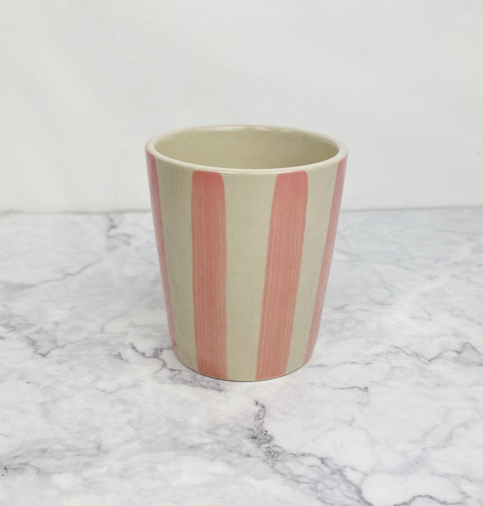 Striped Stoneware Cups