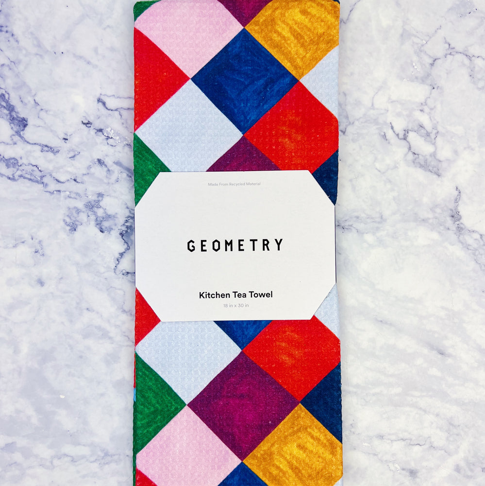 Festive Holiday Geometry Tea Towels