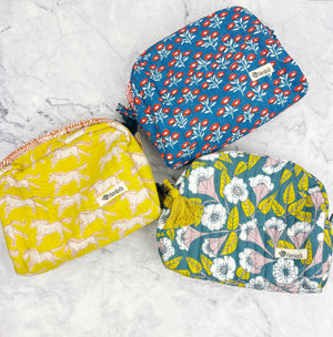 Quilted Scallop Zipper Pouch