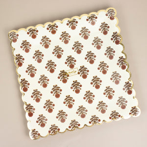 Scalloped Floral Dinner Plate