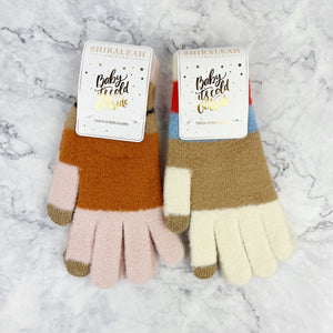 Color Block Touchscreen Gloves