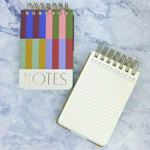 Bold Striped Flip Wire Notepad