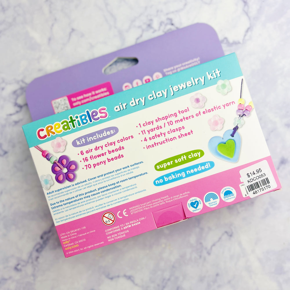Creatibles Air Dry Clay Jewelry Kit - Blissful Bloom