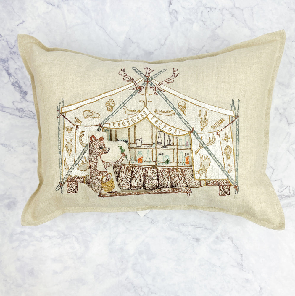 
                
                    Load image into Gallery viewer, Bear Apothecary Tent Pocket Pillow
                
            