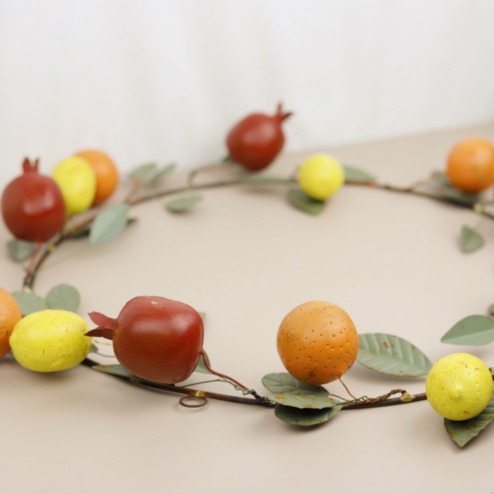 Metal Fruit Wreath