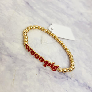 Razorbacks Bead Bracelet