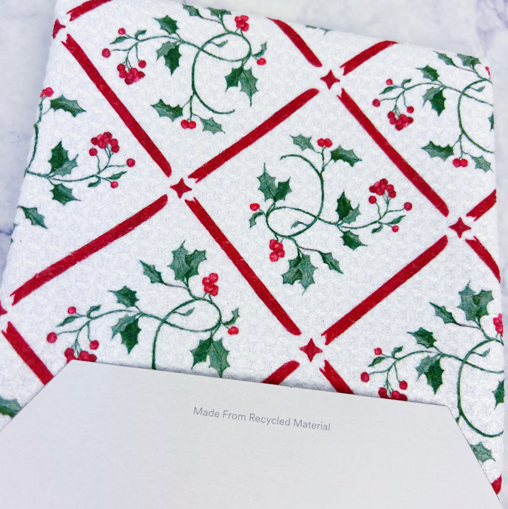 Festive Holiday Geometry Tea Towels