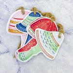 Embroidery Mushroom Gift Tags