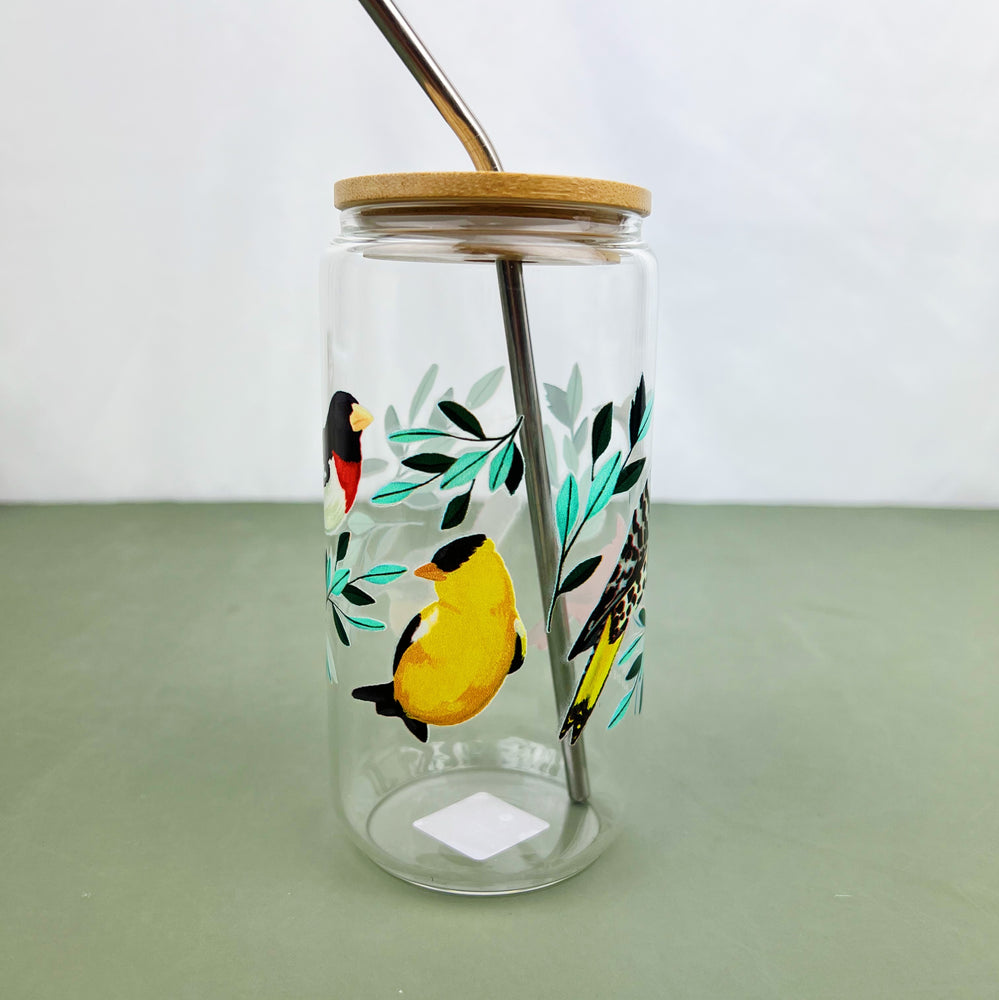 Feathered Friends Glass Cup