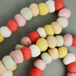 Multi-Color Wool Felt Ball Garland