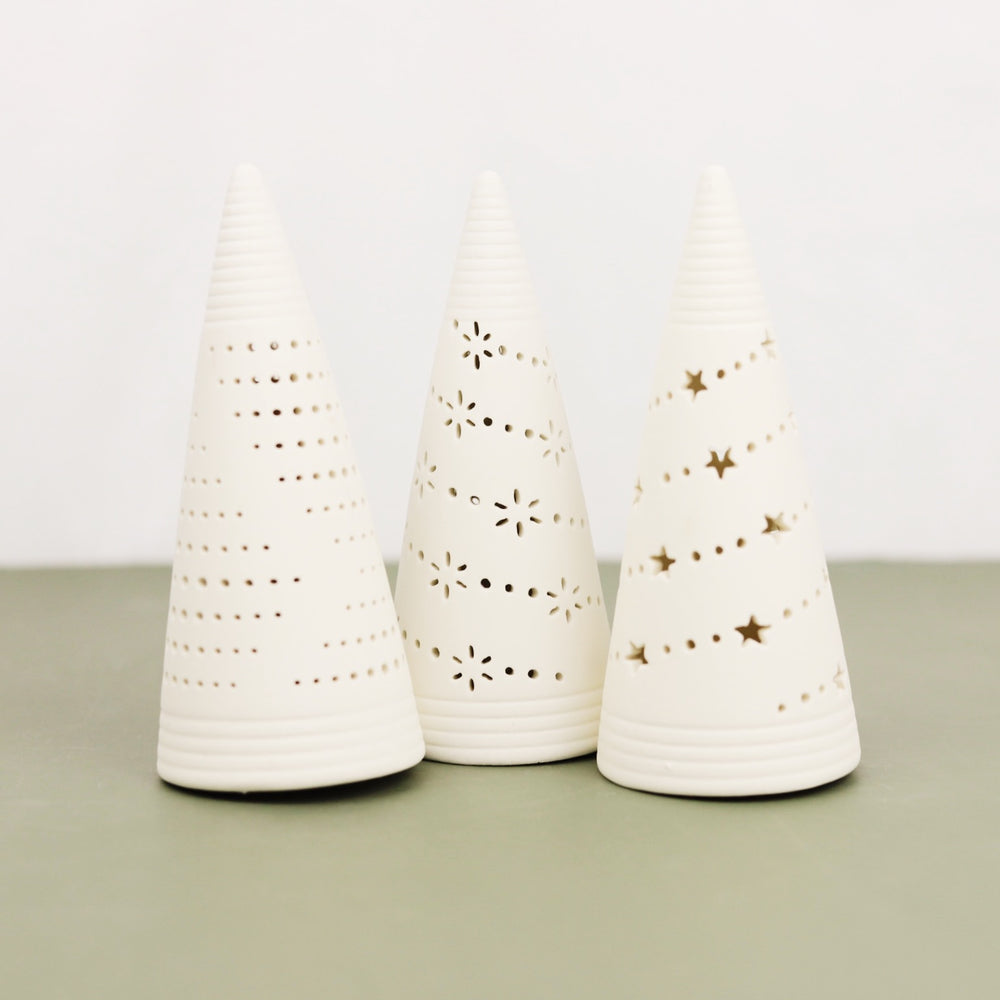 Glowing White Ceramic Trees