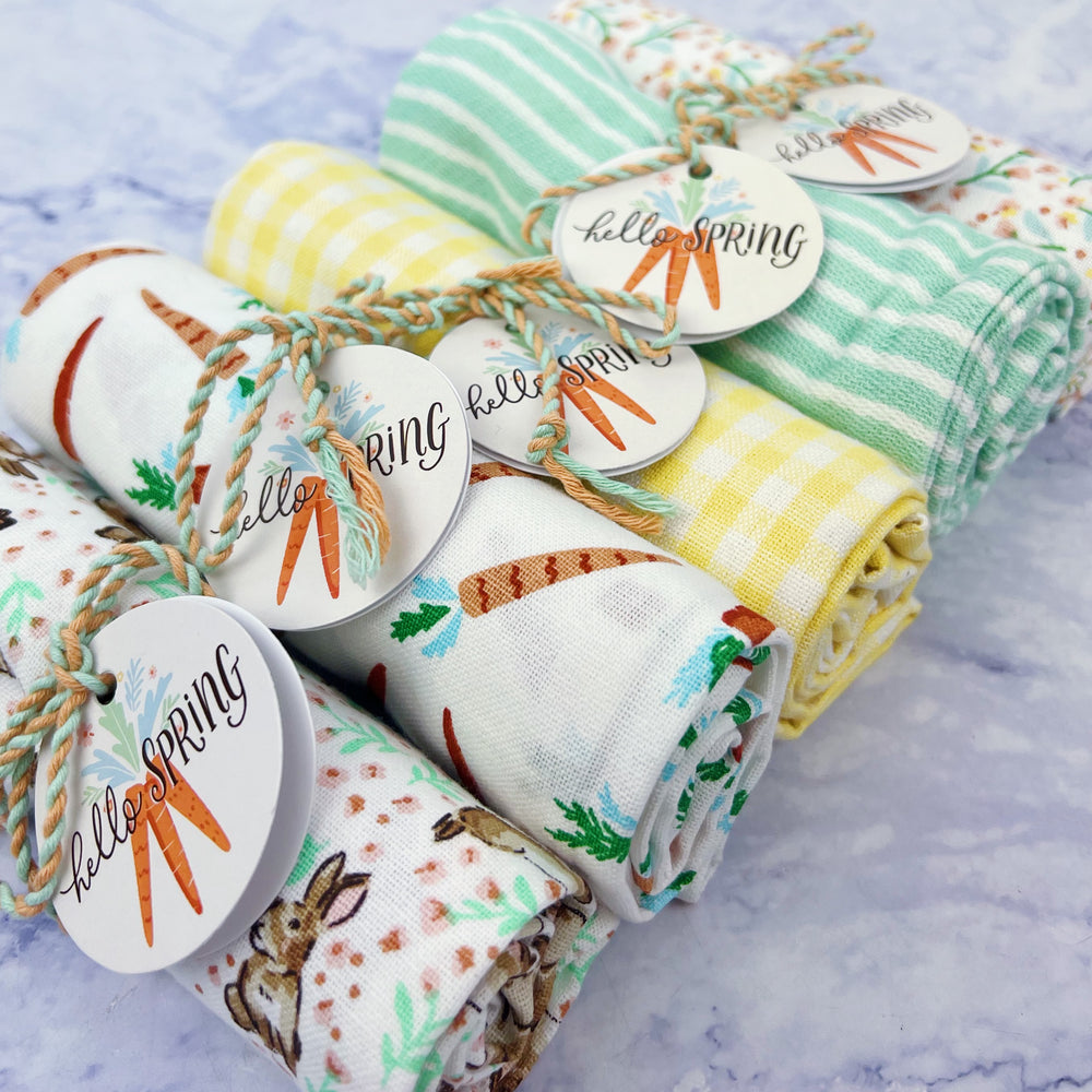 Hop Into Spring Tea Towels