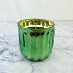 Balsam and Cedar Pressed Glass Candle