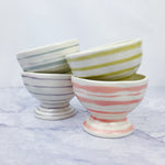 Striped Footed Bowls