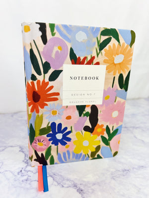 Gouache Floral Hardback Notebook