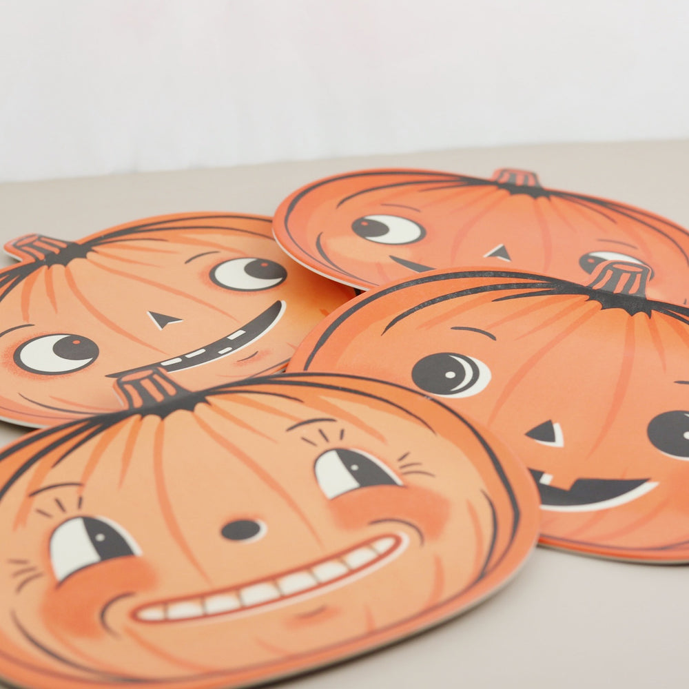 Vintage Pumpkin Bamboo Plates