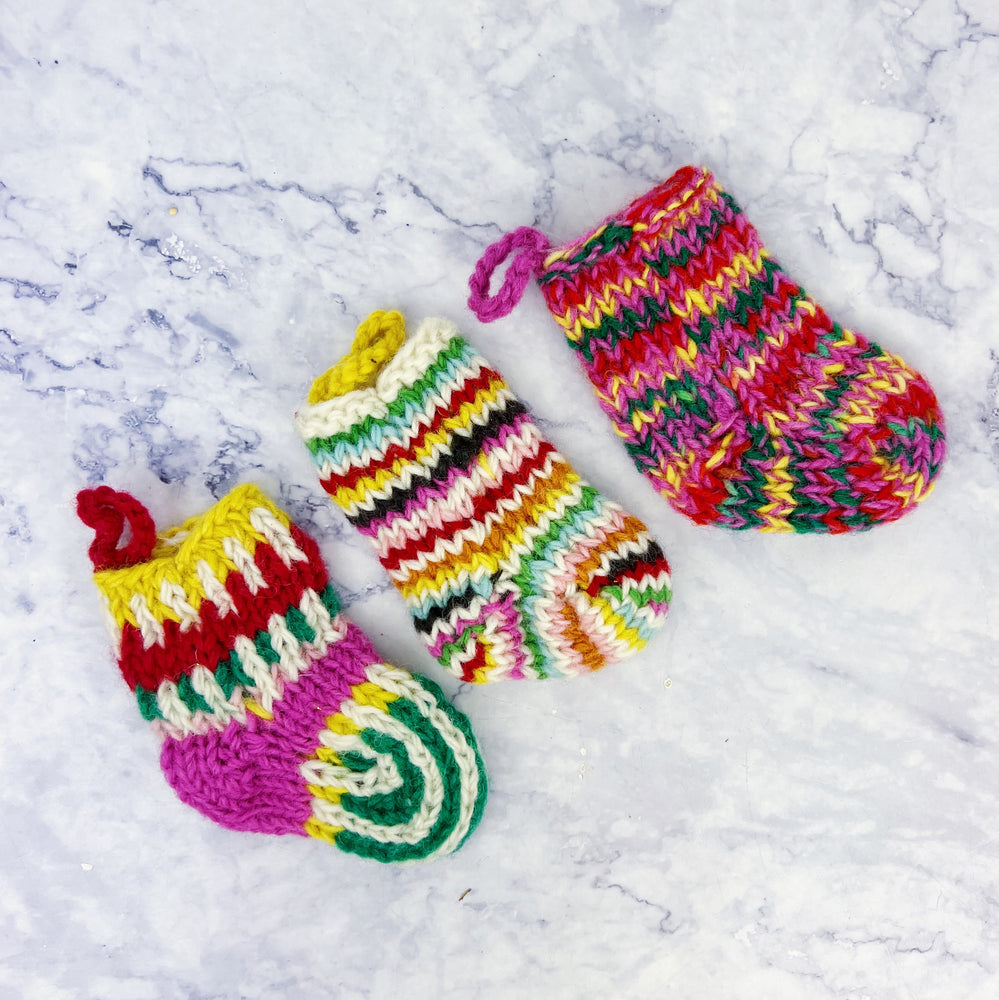 Knit Wool Stocking Ornament