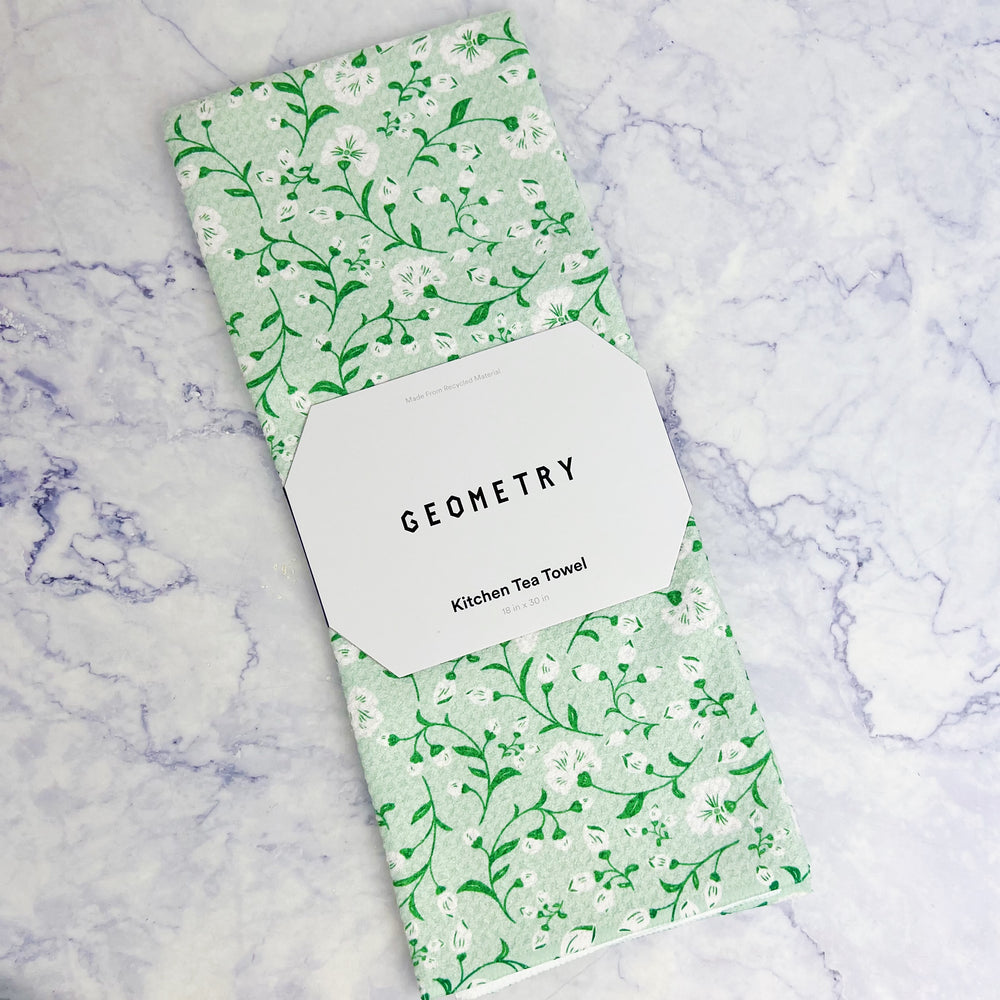 Plumbago Bloom Recycled Tea Towel