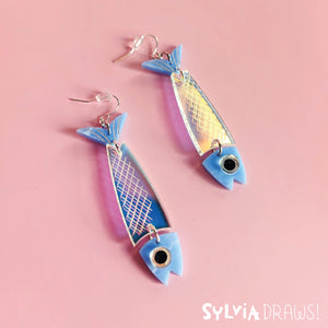 Iridescent Fish Earrings