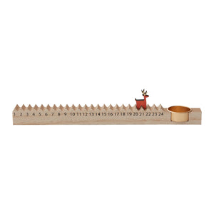 Traveling Rudolph Holiday Countdown Candle Holder