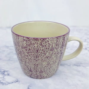 Floral Stoneware Mugs