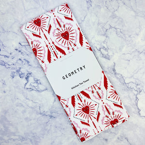 Valentine's Geometry Tea Towel Collection