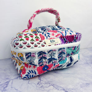 Wildflower Patch Quilted Cosmetic Bag