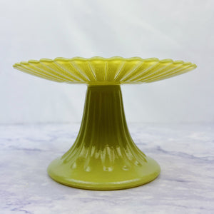 Glass Scalloped Pedestal