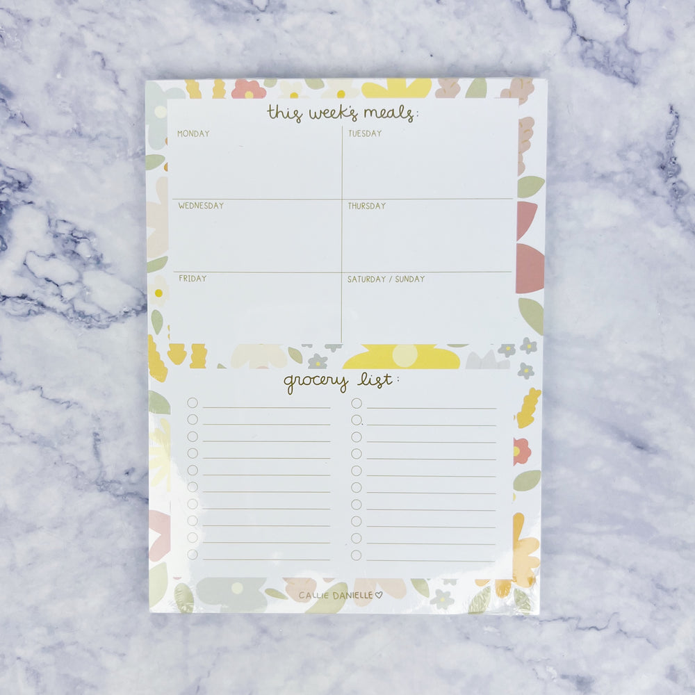 Market List & Meal Planner Notepad